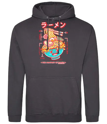 RAMEN ANATOMY (variant 1) - ramen, ramen soup, ramen noddles, anime, japan, japanese, japanese food, cute, kawaii - Standard Hoodie