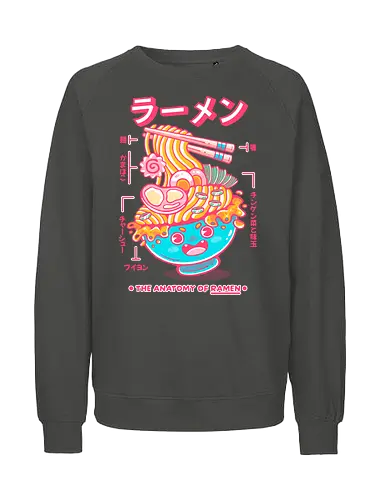 RAMEN ANATOMY (variant 2) - ramen, ramen soup, ramen noddles, anime, japan, japanese, japanese food, cute, kawaii - Fairtrade Sweatshirt
