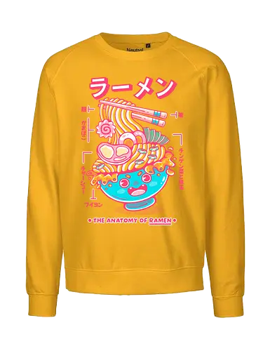 RAMEN ANATOMY (variant 2) - ramen, ramen soup, ramen noddles, anime, japan, japanese, japanese food, cute, kawaii - Fairtrade Sweatshirt