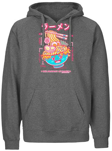 RAMEN ANATOMY (variant 2) - ramen, ramen soup, ramen noddles, anime, japan, japanese, japanese food, cute, kawaii - Fairtrade Hoodie
