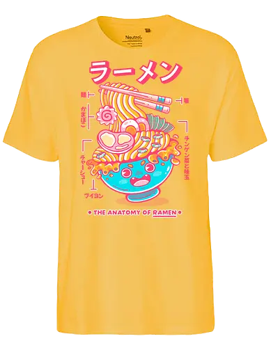 RAMEN ANATOMY (variant 2) - ramen, ramen soup, ramen noddles, anime, japan, japanese, japanese food, cute, kawaii - Fairtrade T-Shirt