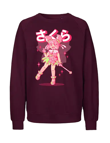 SAKURA MAHOU SHOUJO - sakura, japan japanese, anime, magical girl, mahou shoujo, cute, kawaii - Fairtrade Sweatshirt
