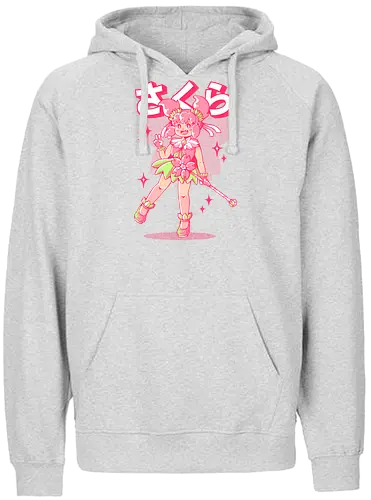 SAKURA MAHOU SHOUJO - sakura, japan japanese, anime, magical girl, mahou shoujo, cute, kawaii - Fairtrade Hoodie