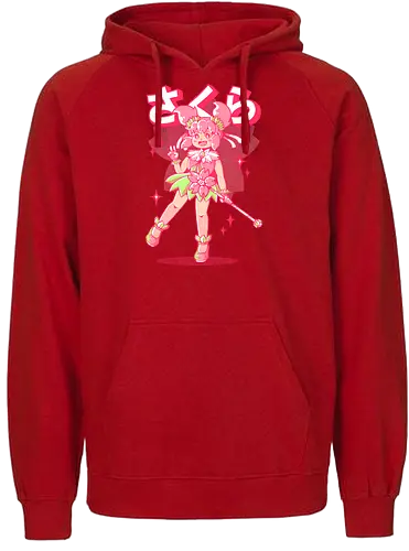 SAKURA MAHOU SHOUJO - sakura, japan japanese, anime, magical girl, mahou shoujo, cute, kawaii - Fairtrade Hoodie