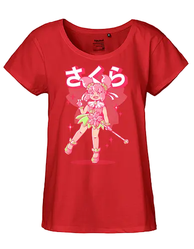 SAKURA MAHOU SHOUJO - sakura, japan japanese, anime, magical girl, mahou shoujo, cute, kawaii - Fairtrade Girl Shirt