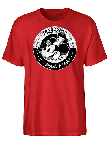 1928 - mickey, public domain, cartoon, joke, steamwilly - Fairtrade T-Shirt