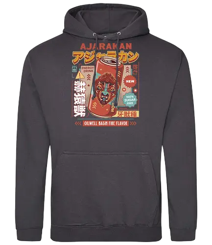 Ajarakan Energy Drink - monster, ajarakan, chatacabra, hunting, gamer, gaming, video games, iceborne, wyvern, felyne, hunting horn, pickle, hunter monster world, game, coffee, gamer, gaming, video games, hunter, monster rise, monster wilds - Standard Hoodie