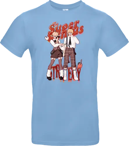 The Super Genius Strategy!! - csm, chainsaw, denji, powy - Standard T-Shirt