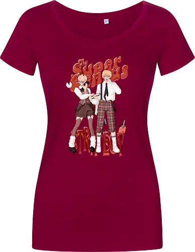 The Super Genius Strategy!! - csm, chainsaw, denji, powy - Damen T-Shirt