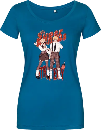 The Super Genius Strategy!! - csm, chainsaw, denji, powy - Damen T-Shirt