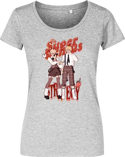 The Super Genius Strategy!! - csm, chainsaw, denji, powy - Damen T-Shirt