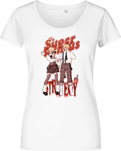 The Super Genius Strategy!! - csm, chainsaw, denji, powy - Damen T-Shirt