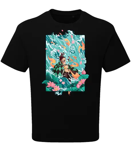 Water and Sun - tanjiro, kamado, Slayer - Oversize T-Shirt