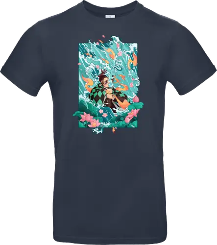 Water and Sun - tanjiro, kamado, Slayer - Standard T-Shirt
