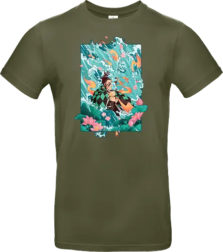 Water and Sun - tanjiro, kamado, Slayer - Standard T-Shirt