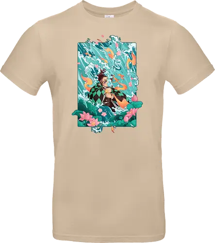 Water and Sun - tanjiro, kamado, Slayer - Standard T-Shirt
