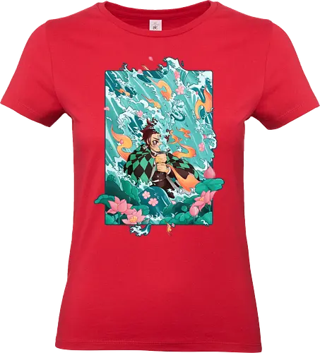 Water and Sun - tanjiro, kamado, Slayer - Standard T-Shirt (Frauen)