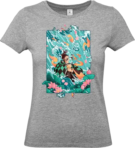Water and Sun - tanjiro, kamado, Slayer - Standard T-Shirt (Frauen)