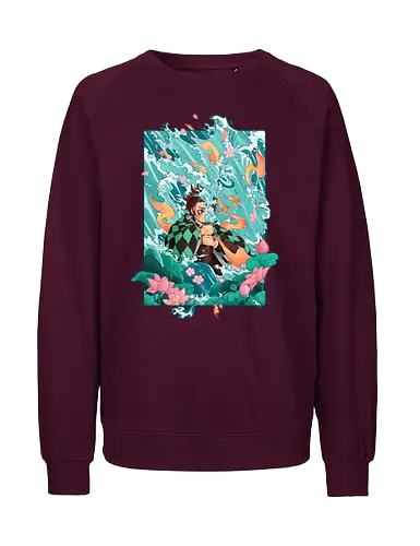 Water and Sun - tanjiro, kamado, Slayer - Fairtrade Sweatshirt