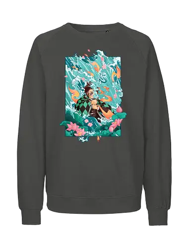 Water and Sun - tanjiro, kamado, Slayer - Fairtrade Sweatshirt