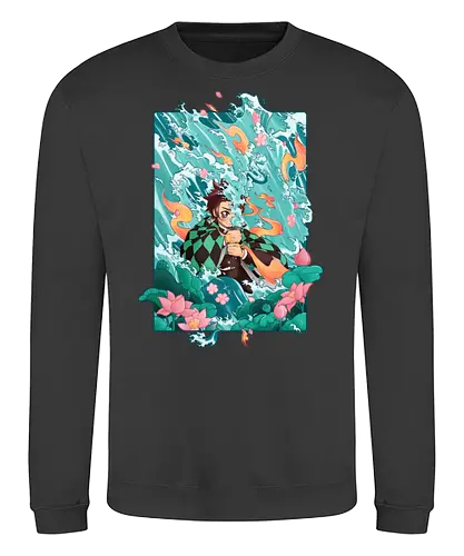 Water and Sun - tanjiro, kamado, Slayer - Sweatshirt