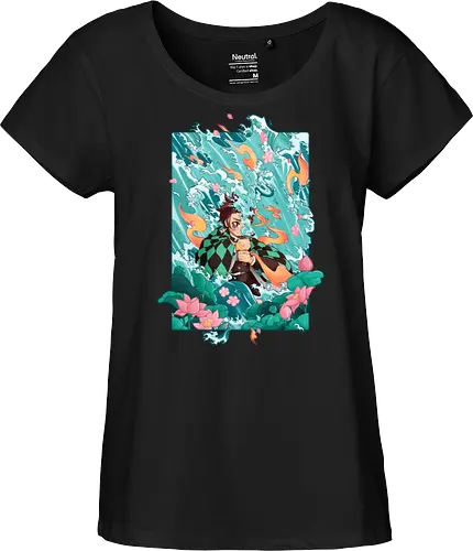 Water and Sun - tanjiro, kamado, Slayer - Fairtrade Girl Shirt