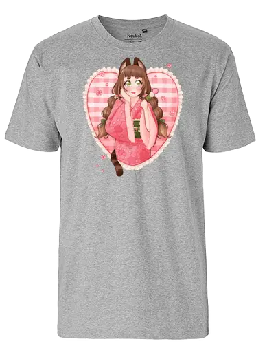 Spring Festival - sweets, japanese, dango, hanami, catgirl, kawaii, cute - Fairtrade T-Shirt