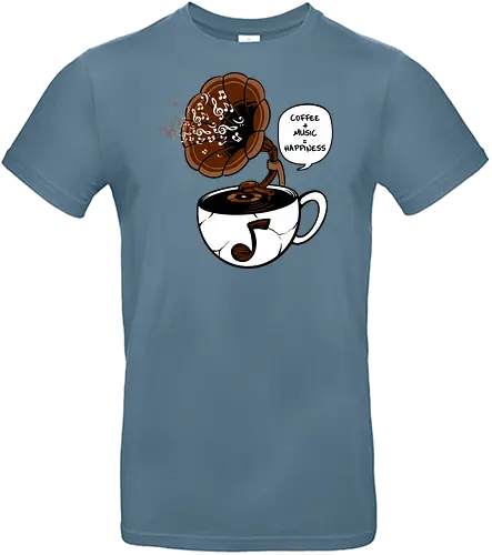 coffee and music - coffee, caffeine, cool, latte, cafe, insomnia, drink, happy, music, tone, oldschool, vintage, classic, rnb, jazz - Standard T-Shirt