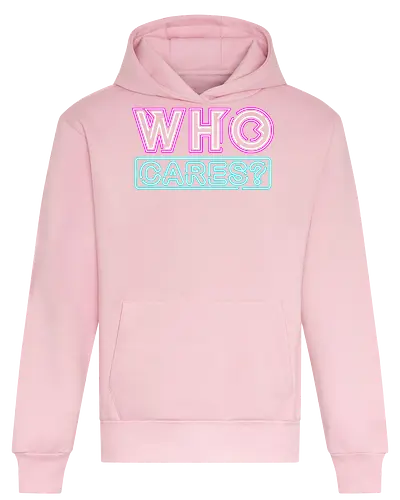 who cares - textart, typography, calligraphy, cool, font, chill, relax, graffiti, easy, bro, care - Heavyweight Hoodie