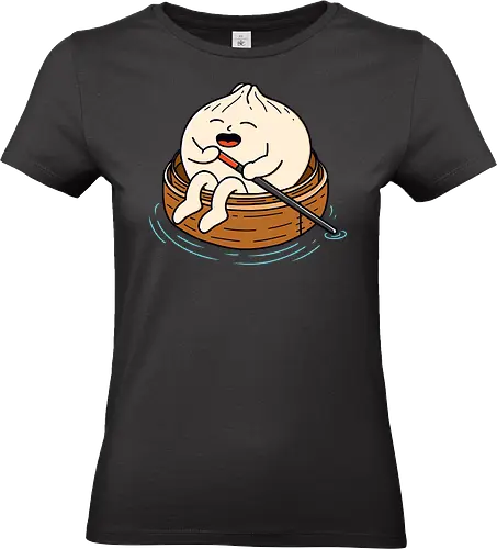 Steamy Set Sail - xiao long bao, bao, dumpling, dumplings, dim sum, kawaii dumpling, dumpling lover, ear more dumpling - Standard T-Shirt (Frauen)