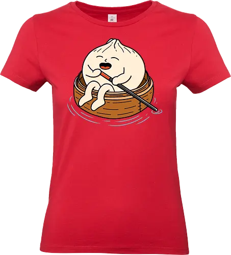 Steamy Set Sail - xiao long bao, bao, dumpling, dumplings, dim sum, kawaii dumpling, dumpling lover, ear more dumpling - Standard T-Shirt (Frauen)