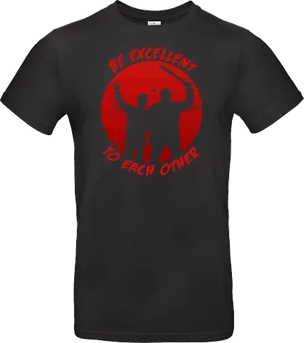 Be excellent to each other horror edition - Jason Voorhees, Freddy Krueger, horror, halloween, funny, bill and ted, movie, pop culture, 80s - Standard T-Shirt