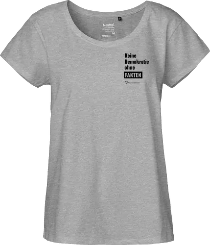 Demokratie - schwarz - Pocket - Fairtrade Girl Shirt