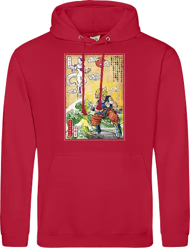 Battle on planet Namek woodblock