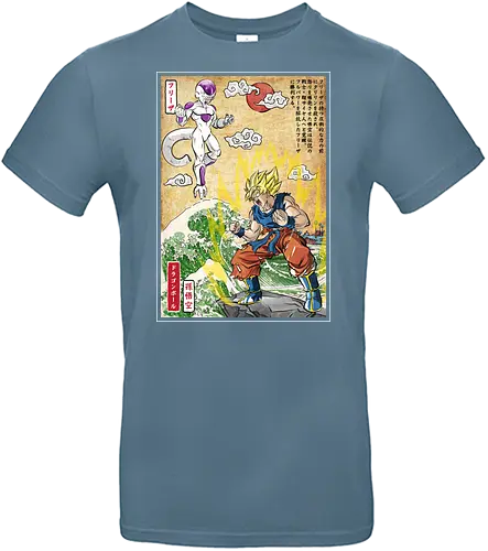 Battle on planet Namek woodblock - anime, manga, japan, japanese art - Standard T-Shirt