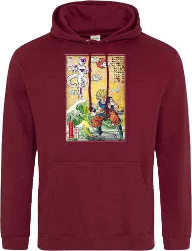 Battle on planet Namek woodblock