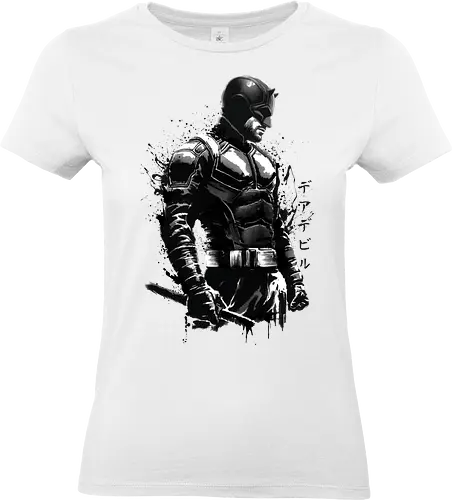 Man without fear sumi e - comics, comic, red mask, super heroes, sumi e, japanese art - Standard T-Shirt (Frauen)