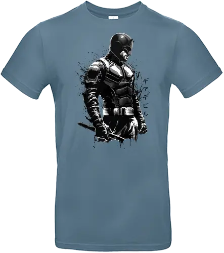 Man without fear sumi e - comics, comic, red mask, super heroes, sumi e, japanese art - Standard T-Shirt