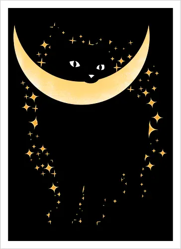 Cat Moon Stars