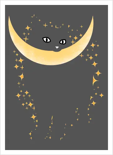 Cat Moon Stars