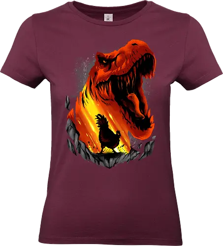 chicken dream  - dino, dinosaur, animal, beast, wild, alien, ghost, scifi, ufo, science, supranatural, chicken, trex - Standard T-Shirt (Frauen)