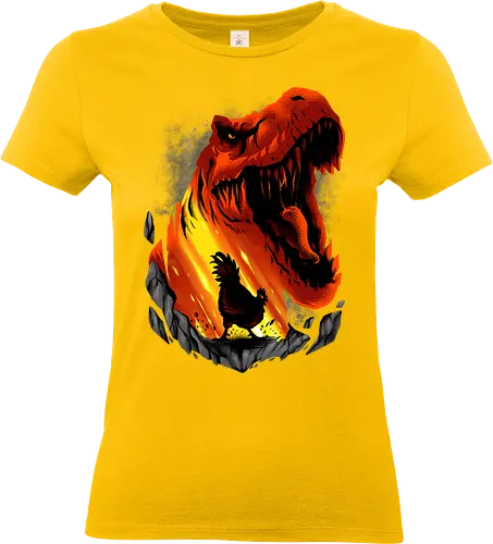 chicken dream  - dino, dinosaur, animal, beast, wild, alien, ghost, scifi, ufo, science, supranatural, chicken, trex - Standard T-Shirt (Frauen)