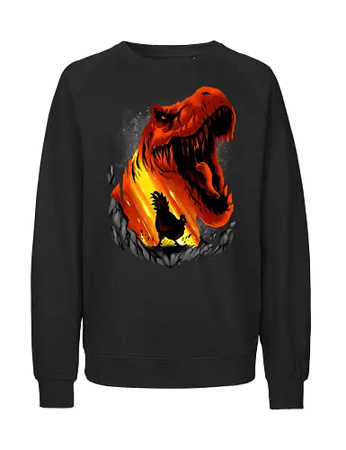 chicken dream  - dino, dinosaur, animal, beast, wild, alien, ghost, scifi, ufo, science, supranatural, chicken, trex - Fairtrade Sweatshirt