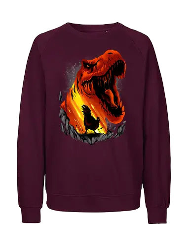 chicken dream  - dino, dinosaur, animal, beast, wild, alien, ghost, scifi, ufo, science, supranatural, chicken, trex - Fairtrade Sweatshirt