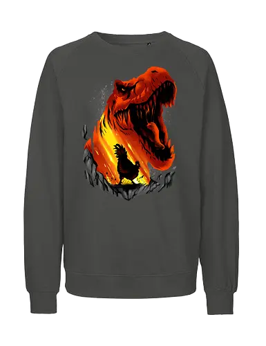 chicken dream  - dino, dinosaur, animal, beast, wild, alien, ghost, scifi, ufo, science, supranatural, chicken, trex - Fairtrade Sweatshirt
