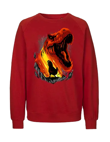 chicken dream  - dino, dinosaur, animal, beast, wild, alien, ghost, scifi, ufo, science, supranatural, chicken, trex - Fairtrade Sweatshirt