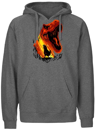 chicken dream  - dino, dinosaur, animal, beast, wild, alien, ghost, scifi, ufo, science, supranatural, chicken, trex - Fairtrade Hoodie