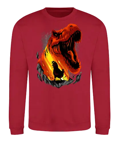 chicken dream  - dino, dinosaur, animal, beast, wild, alien, ghost, scifi, ufo, science, supranatural, chicken, trex - Sweatshirt