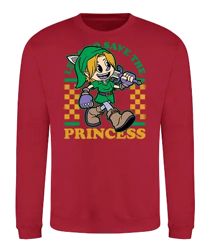 Game Mascot Fantasy Elf - Classic, Video Games, Video Game, Game, Games, Gamer, Mascot, Retro, Vintage, Retro Vintage, Retro Gamer, Retro Cartoon, Adventure, Fantasy, Princess - Sweatshirt