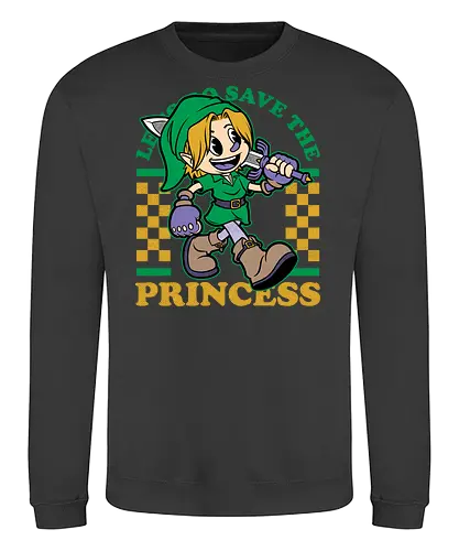 Game Mascot Fantasy Elf - Classic, Video Games, Video Game, Game, Games, Gamer, Mascot, Retro, Vintage, Retro Vintage, Retro Gamer, Retro Cartoon, Adventure, Fantasy, Princess - Sweatshirt